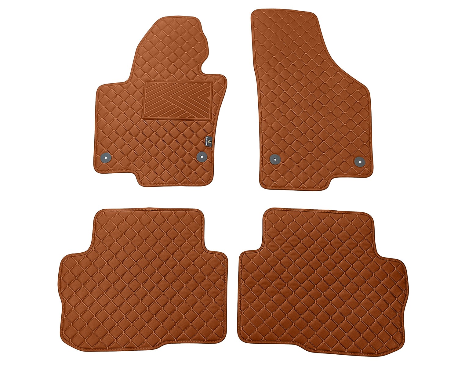  Kilimėliai QuiltyMats SKODA SUPERB 2008-2015 (4 vnt.), Brown-Brown /55-14 Automobiliniai kilimėliai