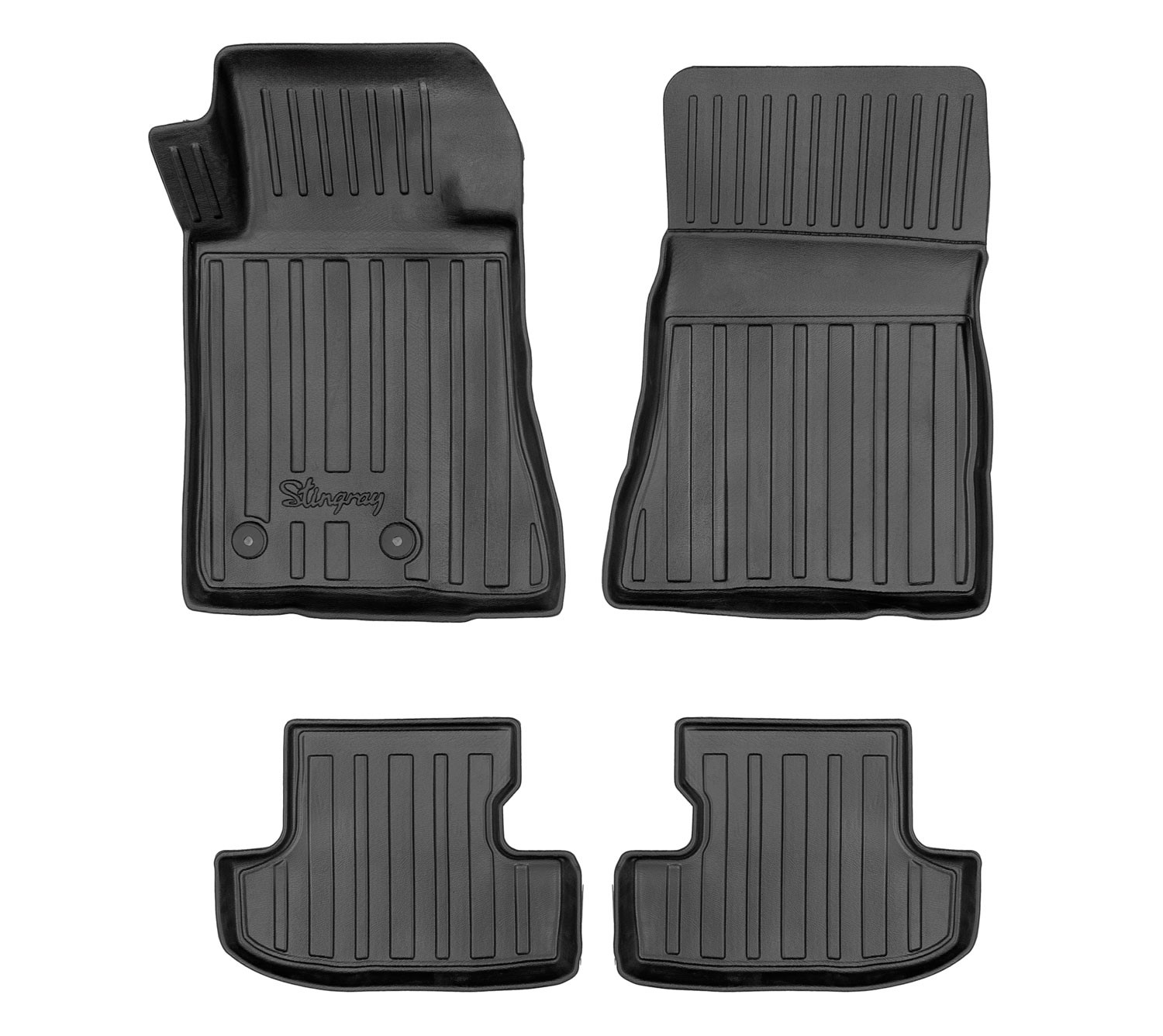  Kilimėliai 3D FORD Mustang (S550) 2015-2024, 4 vnt. juodi /9007034 Automobiliniai kilimėliai