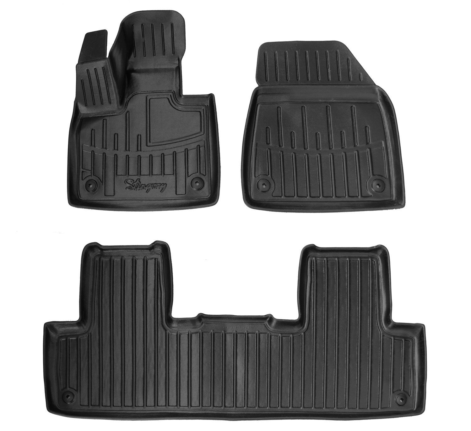  Kilimėliai 3D VOLVO EX90 2024-, 3 vnt. juodi /5037173 Automobiliniai kilimėliai