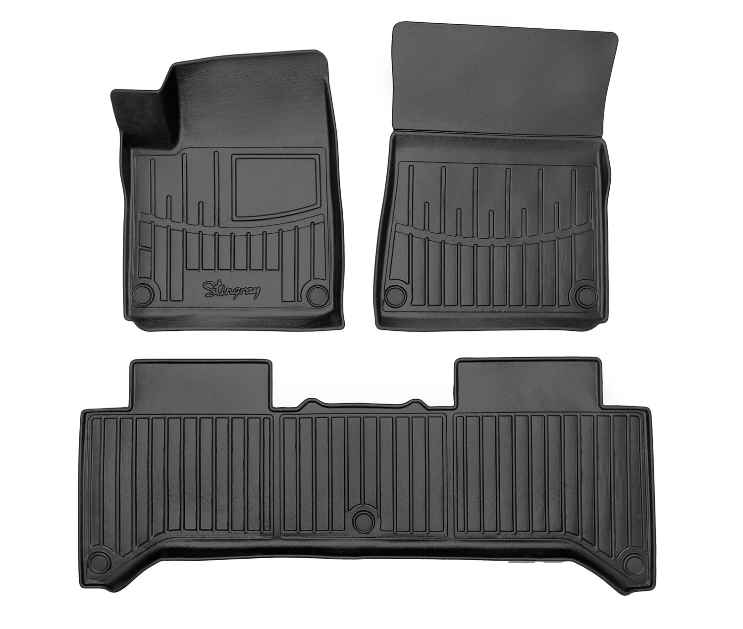  Kilimėliai 3D RIVIAN R1T 2021-, 3 vnt. juodi /5089013 Automobiliniai kilimėliai