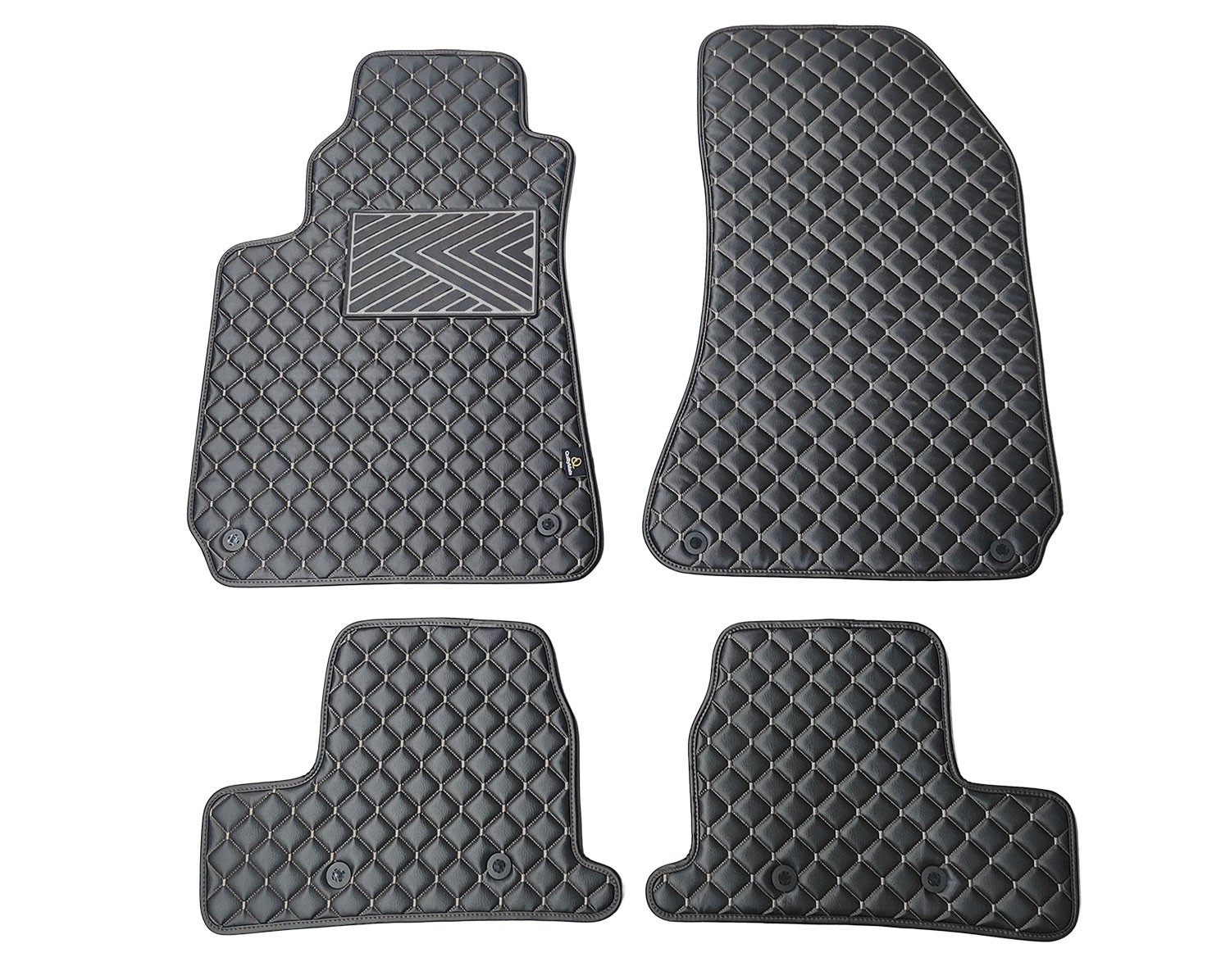  Kilimėliai QuiltyMats ALFA Romeo BRERA 2005-2010 (4 vnt.), Black-Gray /13-14 Automobiliniai kilimėliai