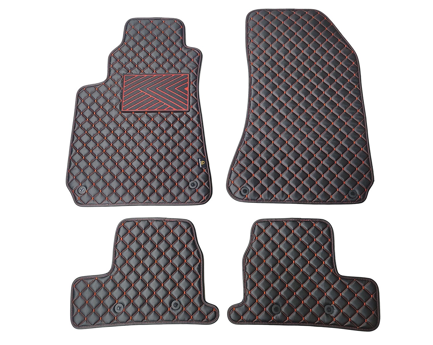  Kilimėliai QuiltyMats ALFA Romeo BRERA 2005-2010 (4 vnt.), Black-Red /16-14 Automobiliniai kilimėliai