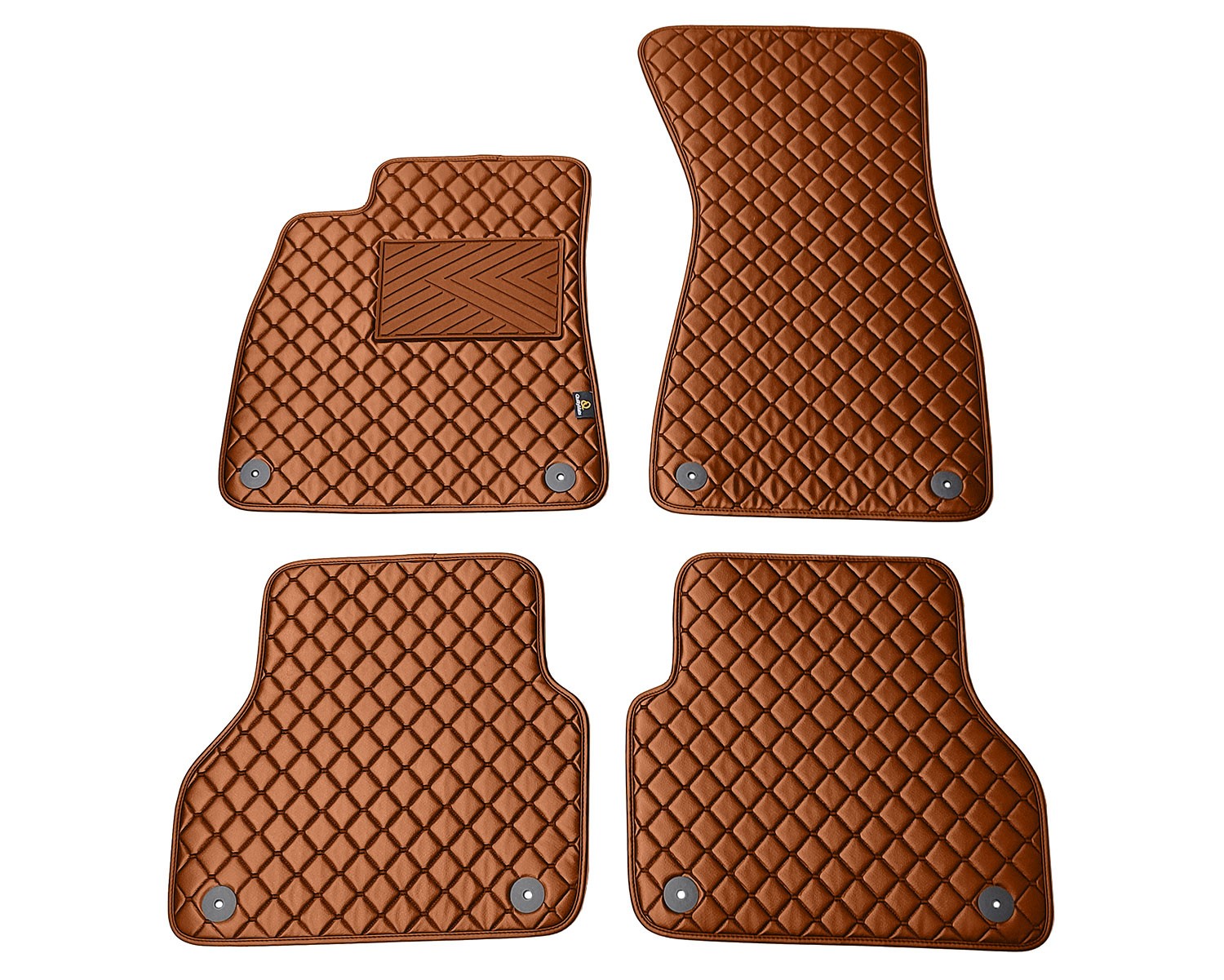  Kilimėliai QuiltyMats AUDI A6 2018-2025 (C8) (4 vnt.), Brown-Brown /55-14 Automobiliniai kilimėliai