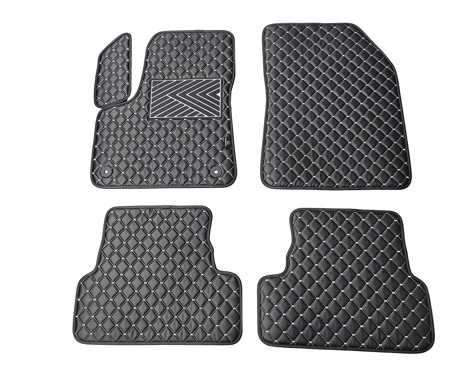  Kilimėliai QuiltyMats PEUGEOT 3008 2017-2024 (4 vnt.), Black-Gray /13-14 Automobiliniai kilimėliai