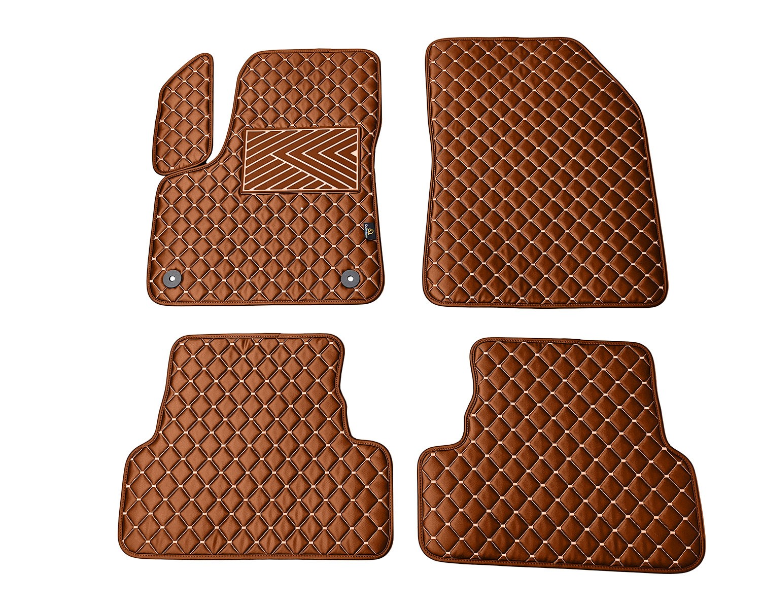  Kilimėliai QuiltyMats PEUGEOT 3008 2017-2024 (4 vnt.), Brown-Brown /55-14 Automobiliniai kilimėliai