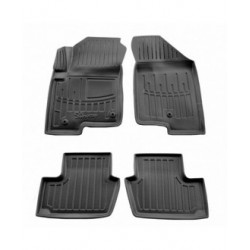 Kilimėliai 3D JEEP Compass 2006-2016, 4 pc. (2 clips on FL) black /5046094