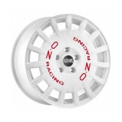 RALLY RACING RACE WHITE RED LETTERING