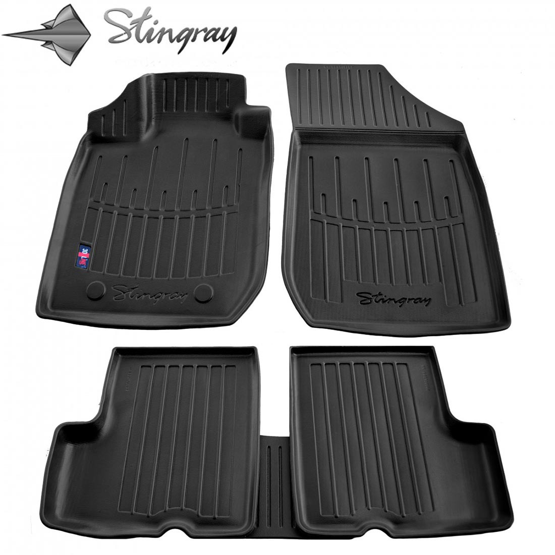  Kilimėliai 3D DACIA Logan 2004–2012, 5 vnt. black /5018175 Automobiliniai kilimėliai