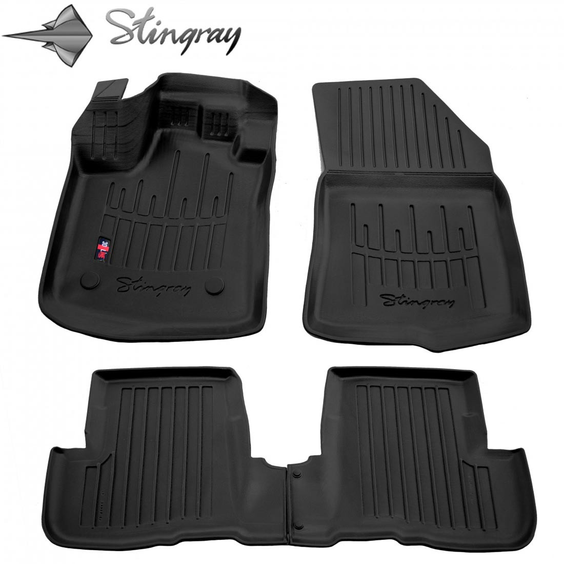  Kilimėliai 3D DACIA Lodgy 2012-2022, 4 vnt. black /5018044 Automobiliniai kilimėliai