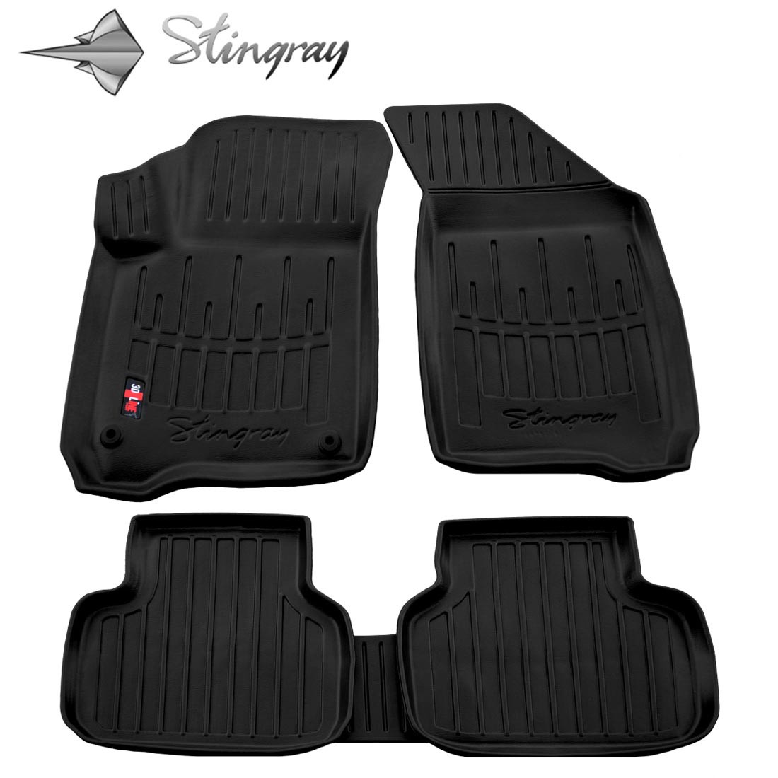  Kilimėliai 3D DODGE Journey 2008-2020, 5 vnt. black /5006025 Automobiliniai kilimėliai