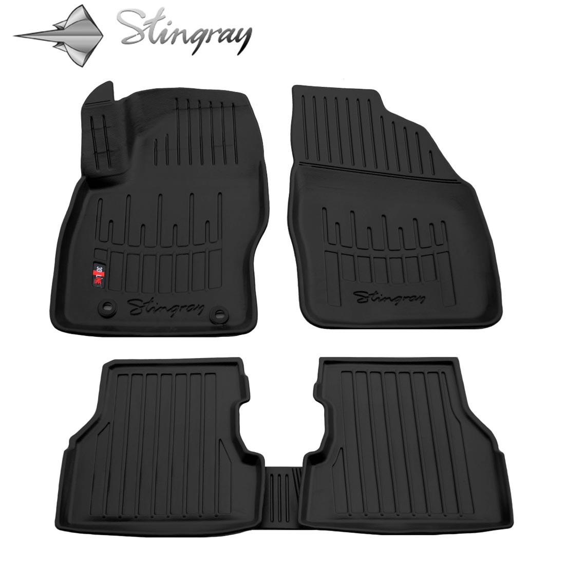  Kilimėliai 3D FORD Focus II C307 2004-2011, 5 vnt. black /5007035 Automobiliniai kilimėliai