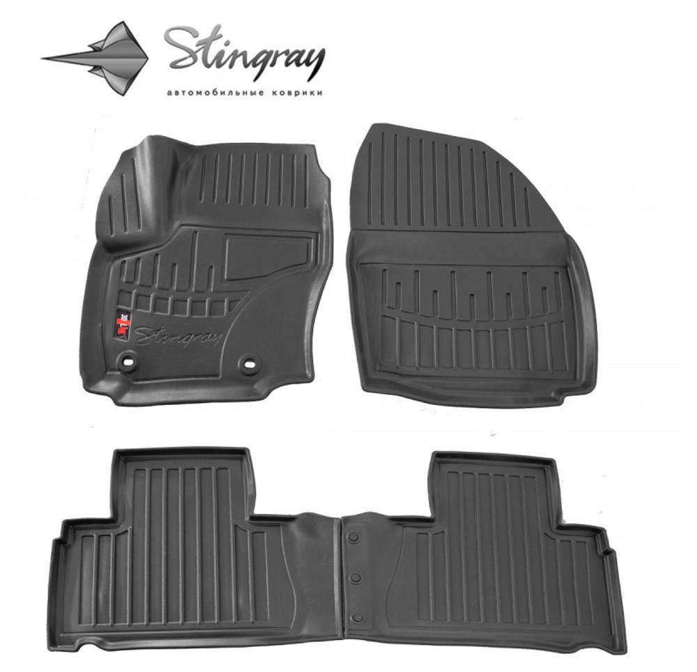  Kilimėliai 3D FORD Galaxy WA6 2006-2015, 4 pc. (Ovalūs tvirtinimai) black /5007134 Automobiliniai kilimėliai