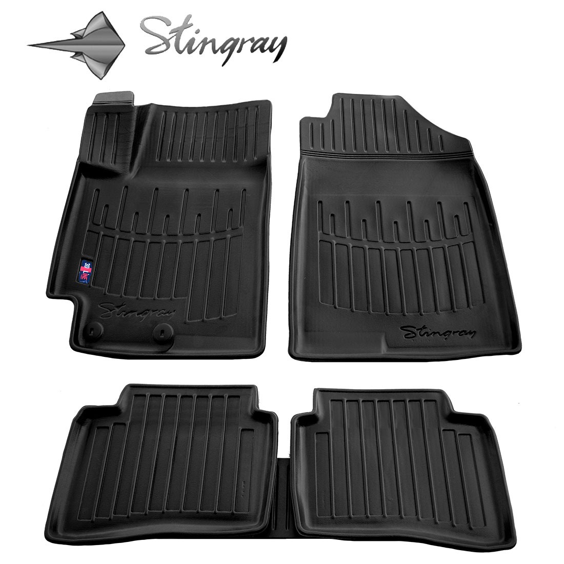  Kilimėliai 3D HYUNDAI Accent 2017-, 5 vnt. black /5009055 Automobiliniai kilimėliai