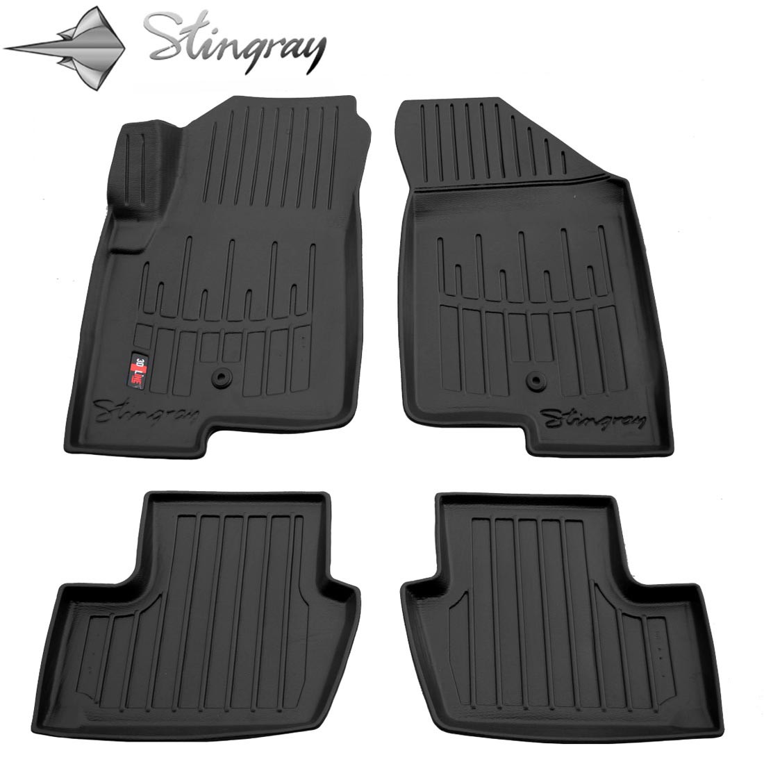  Kilimėliai 3D JEEP Compass I 2006-2016, 4 vnt. black /5046024 Automobiliniai kilimėliai