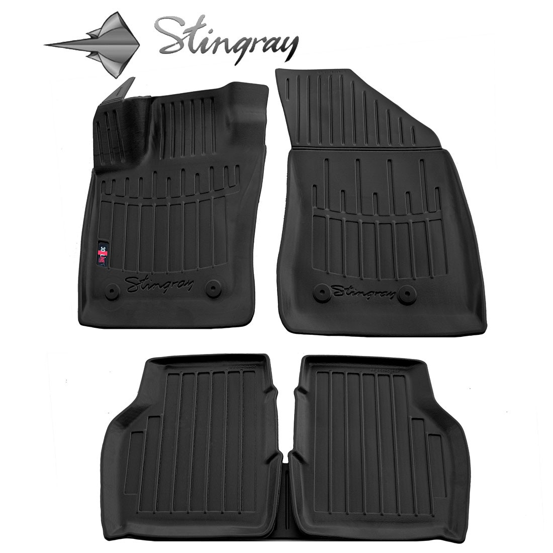  Kilimėliai 3D JEEP Compass II 2016-, 5 vnt. black /5046045 Automobiliniai kilimėliai