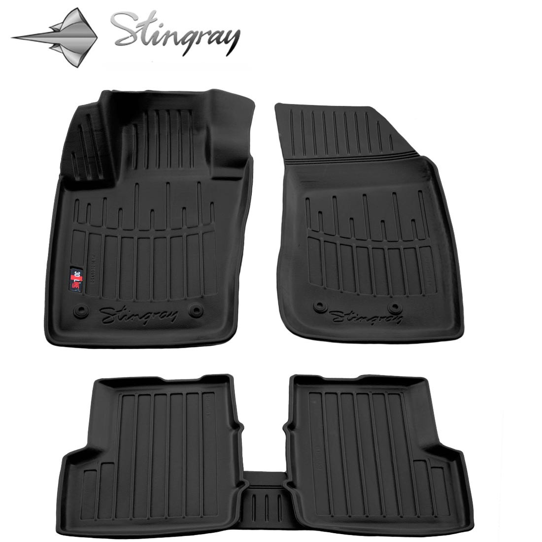  Kilimėliai 3D JEEP Renegade 2014-, 5 vnt. black /5046035 Automobiliniai kilimėliai