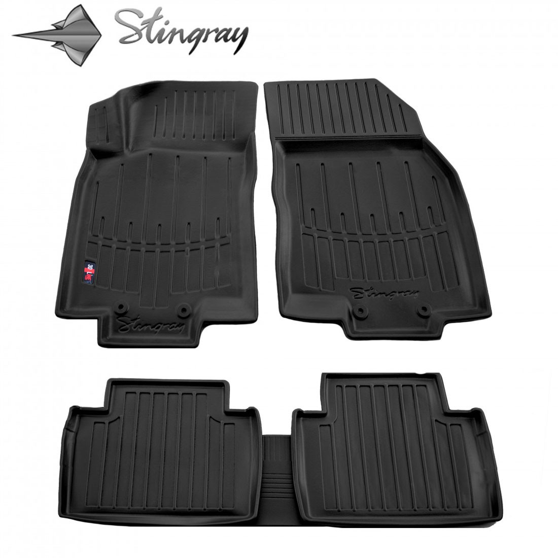  Kilimėliai 3D NISSAN Rogue T32 2013-2020, 5 vnt. black /5014025 Automobiliniai kilimėliai