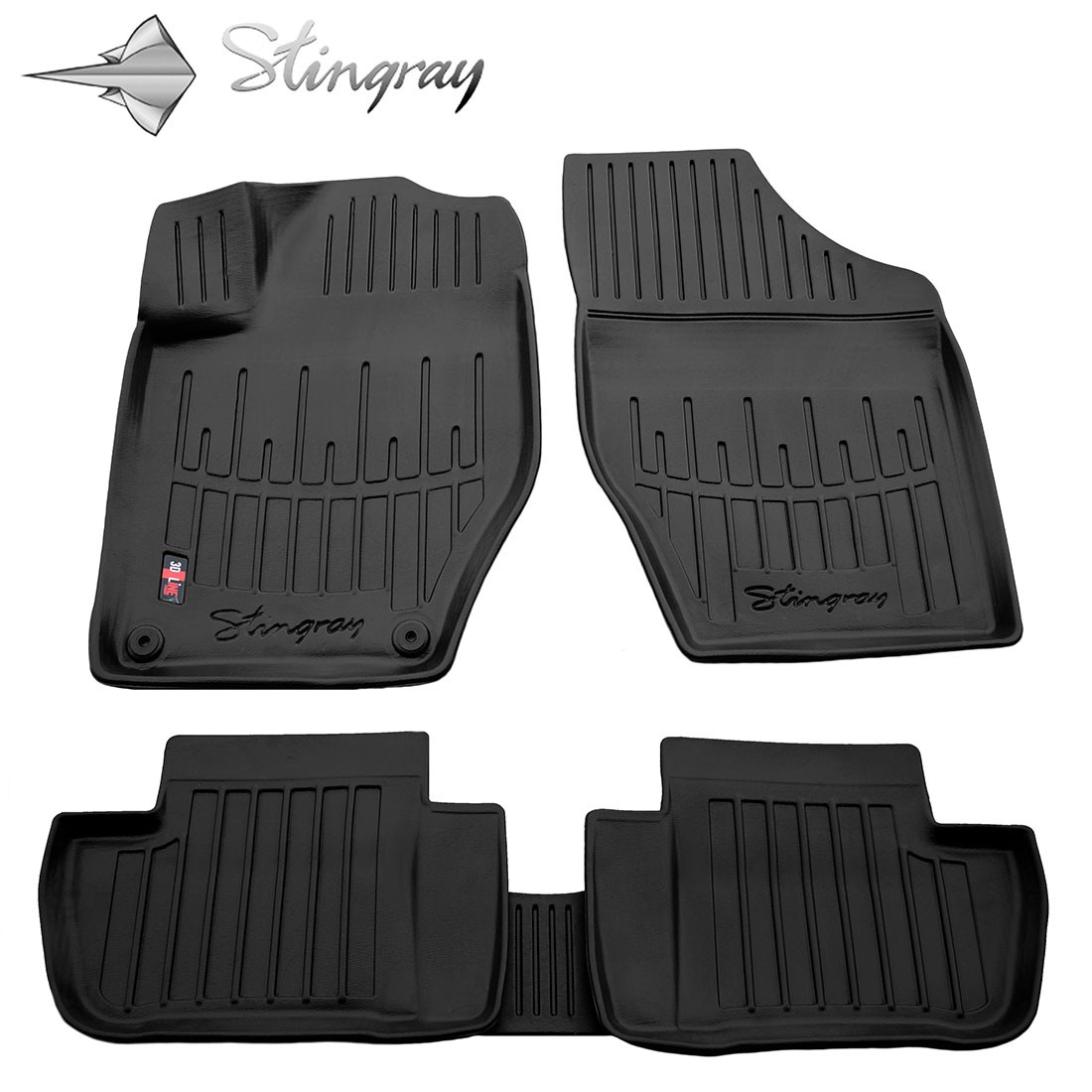 Kilimėliai 3D PEUGEOT 308 I T7 2007-2013, 5 vnt. black /5016055 Automobiliniai kilimėliai
