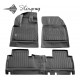 Kilimėliai 3D PEUGEOT Rifter 2018-, 4 vnt. (without armrest) black /5016114