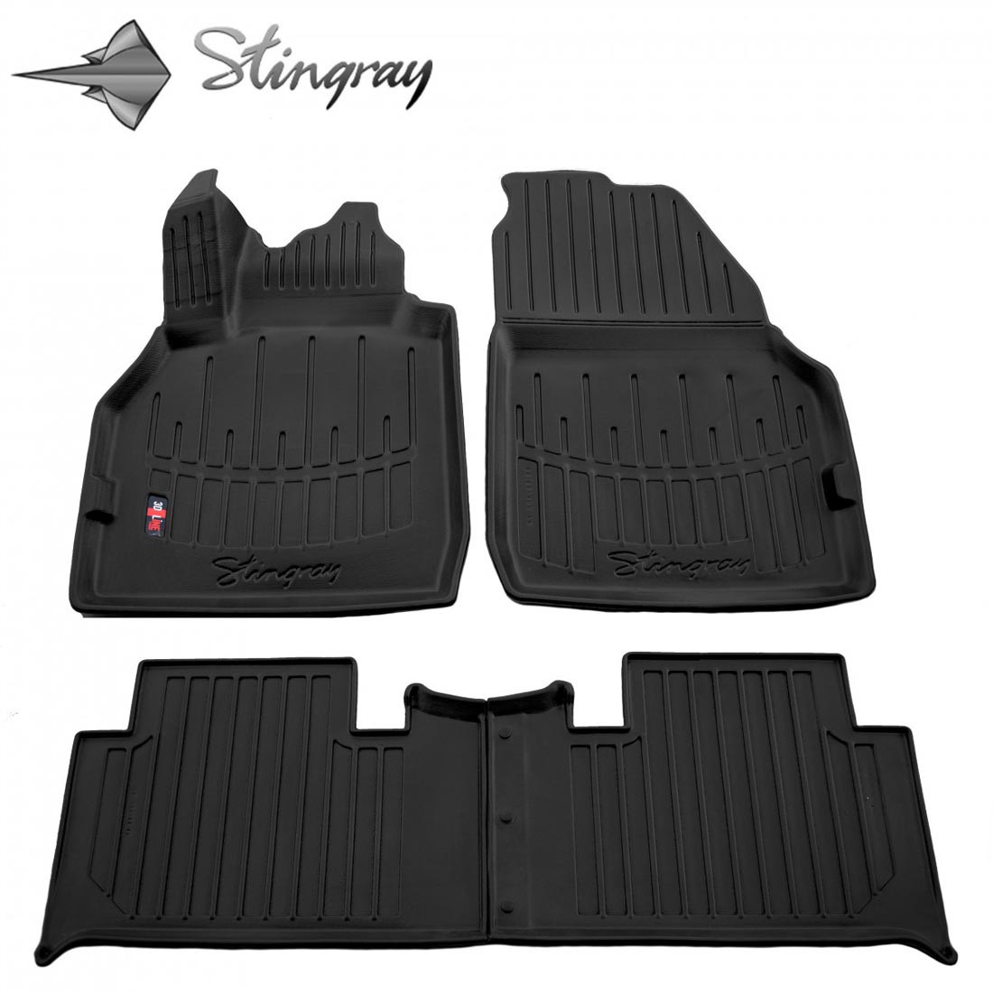  Kilimėliai 3D RENAULT Scenic II 2003-2009, 4 vnt. black /5018024 Automobiliniai kilimėliai