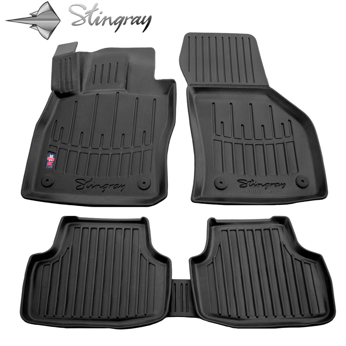  Kilimėliai 3D SKODA Octavia III A7 2013-2020, 5 vnt. black /5020055 Automobiliniai kilimėliai