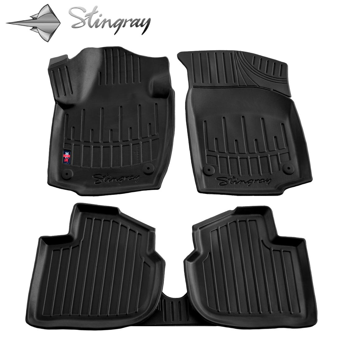  Kilimėliai 3D SKODA Rapid 2012-2019, 5 vnt. black /5020035 Automobiliniai kilimėliai