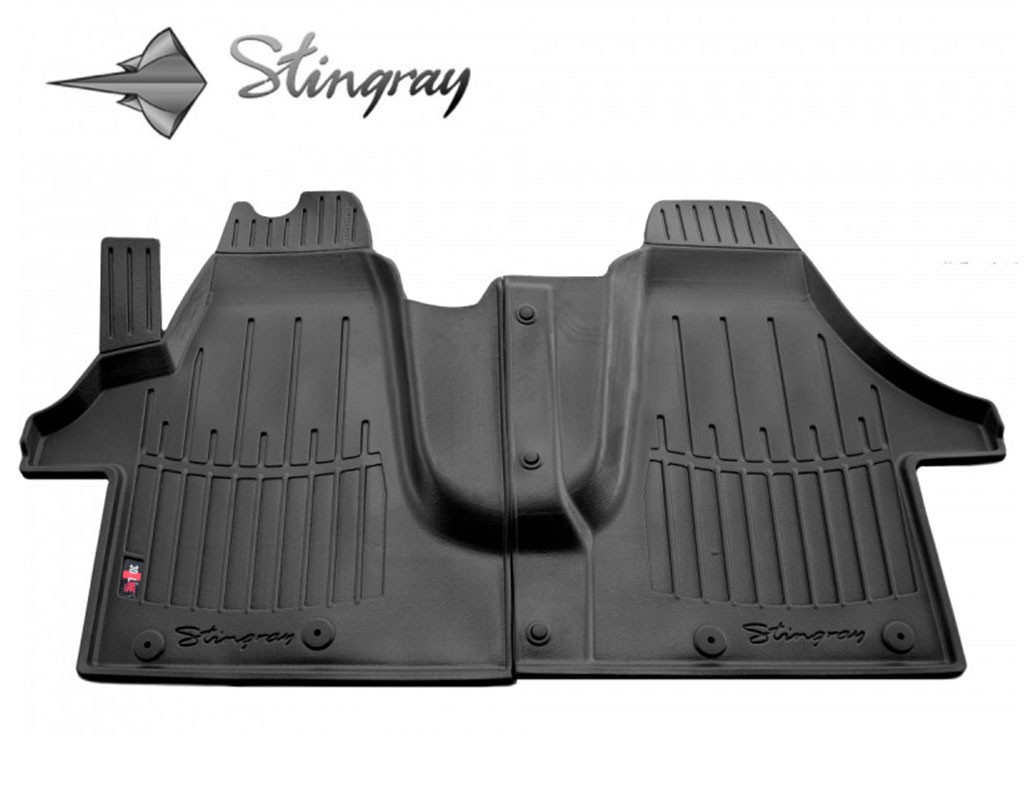  Kilimėliai 3D VOLKSWAGEN T5 (1+2) 2003-2015, 2 vnt. black /5024222 Automobiliniai kilimėliai