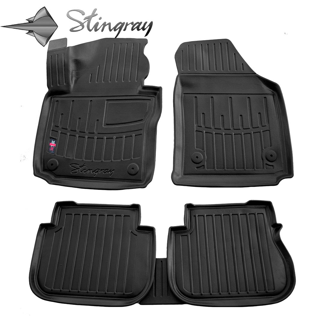  Kilimėliai 3D VOLKSWAGEN Caddy III 2K 2003-2020, 5 vnt. (3 doors) black /5024125 Automobiliniai kilimėliai