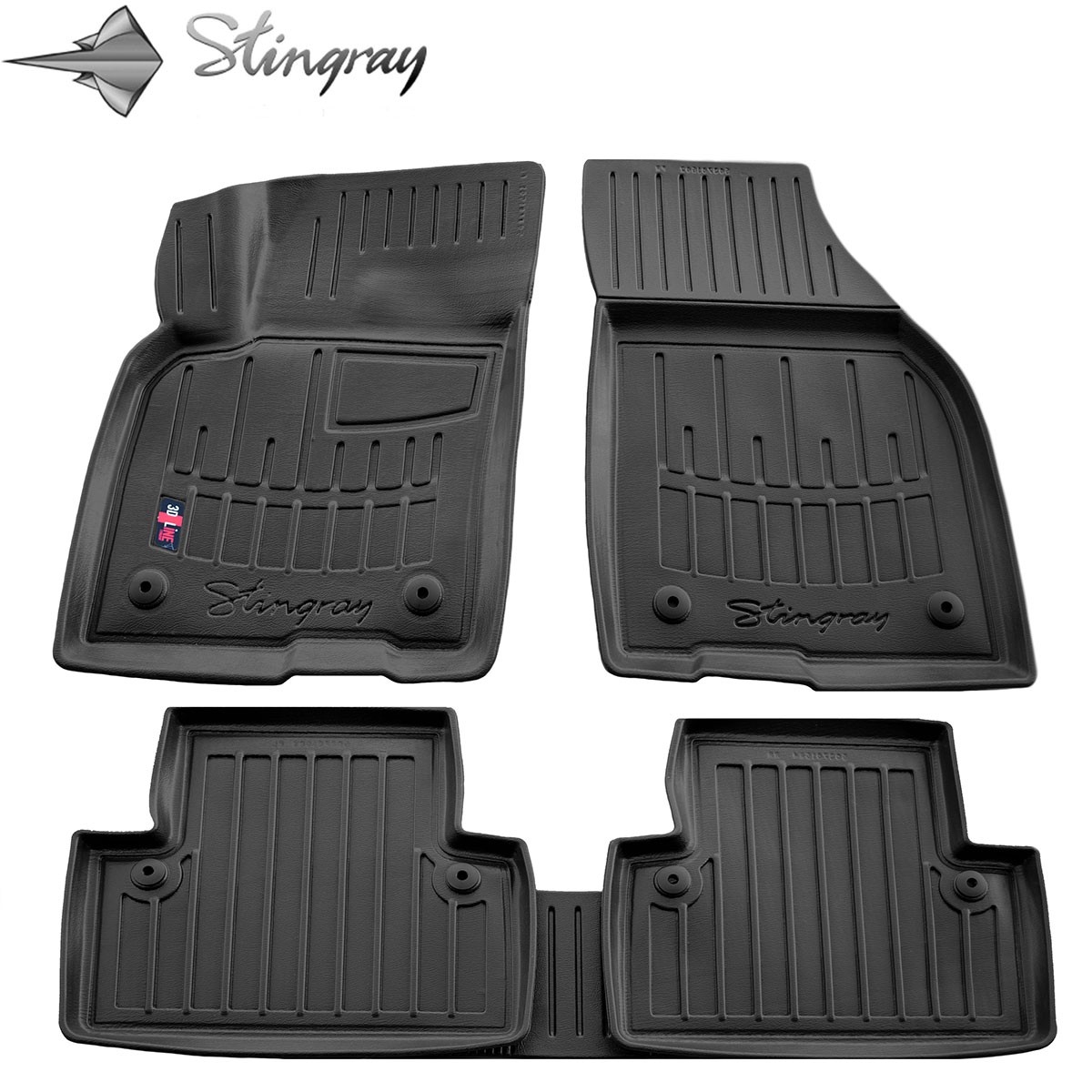  Kilimėliai 3D VOLVO S40 II 2004-2012, 5 vnt. black /5037015 Automobiliniai kilimėliai
