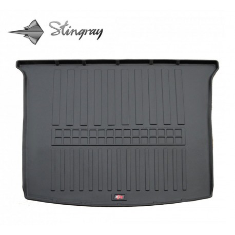 Guminis bagažinės kilimėlis VOLKSWAGEN Caddy III 2K 2003-2020 (short base, pass.vers., r. sliding door) black /6024141 Automobiliniai kilimėliai