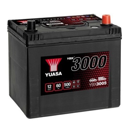 YUASA YUASA YBX3005 60AH 500A Akumuliatoriai
