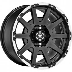 SPARCO DAKAR MATT BLACK LIP POLISHED+RIVETS