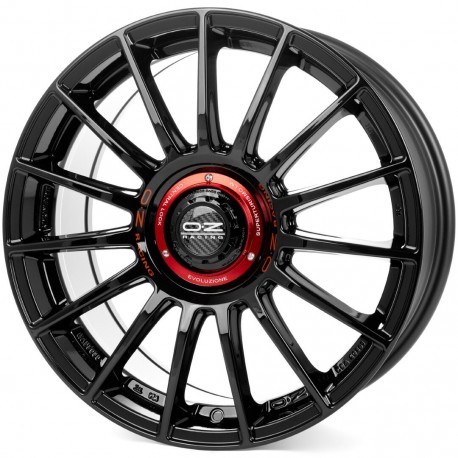 OZ Racing SUPERTUR EVOLUZIONE GLOSS BLACK + RED LETTERING Ratlankiai
