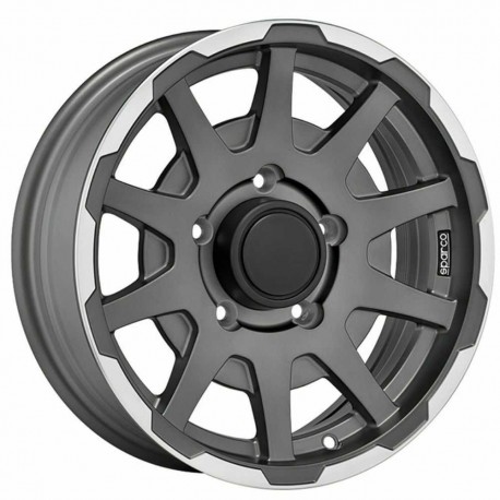 Sparco SPARCO DAKAR MATT DARK GREY LIP POLISHED Ratlankiai