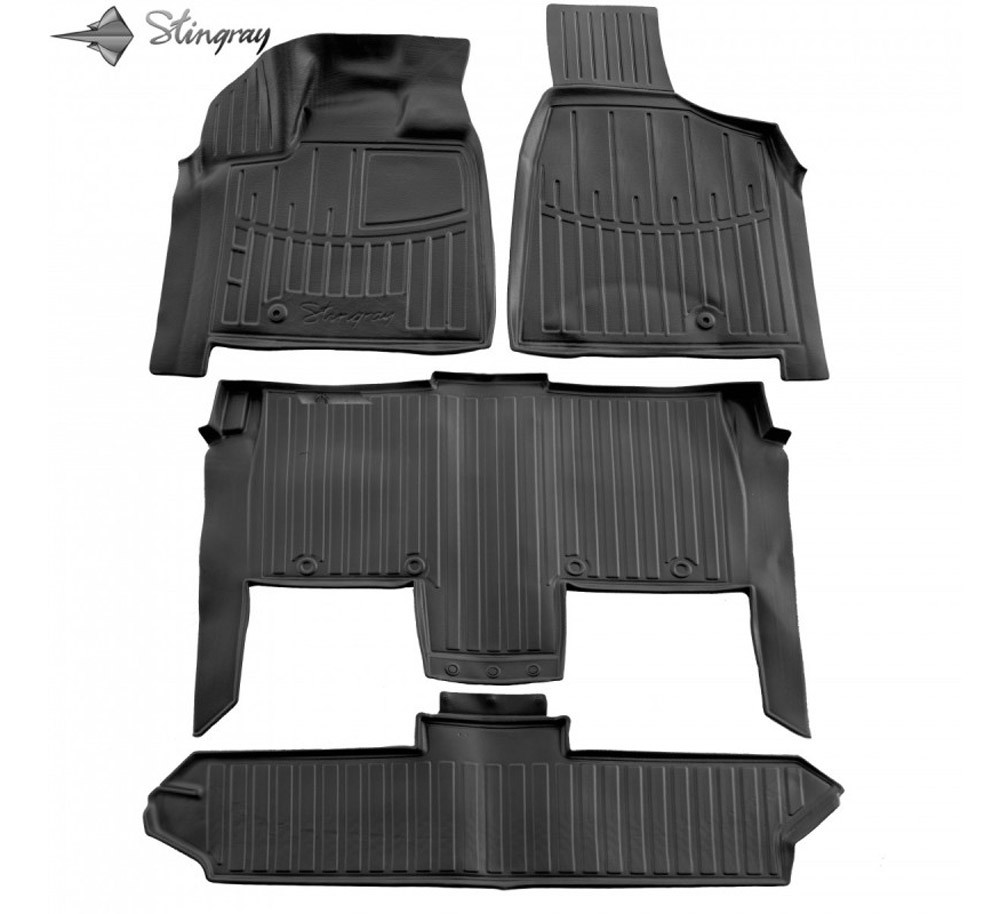  Kilimėliai 3D DODGE Grand Caravan V RT 2008-2020, 4 pc. black /5061024 Automobiliniai kilimėliai