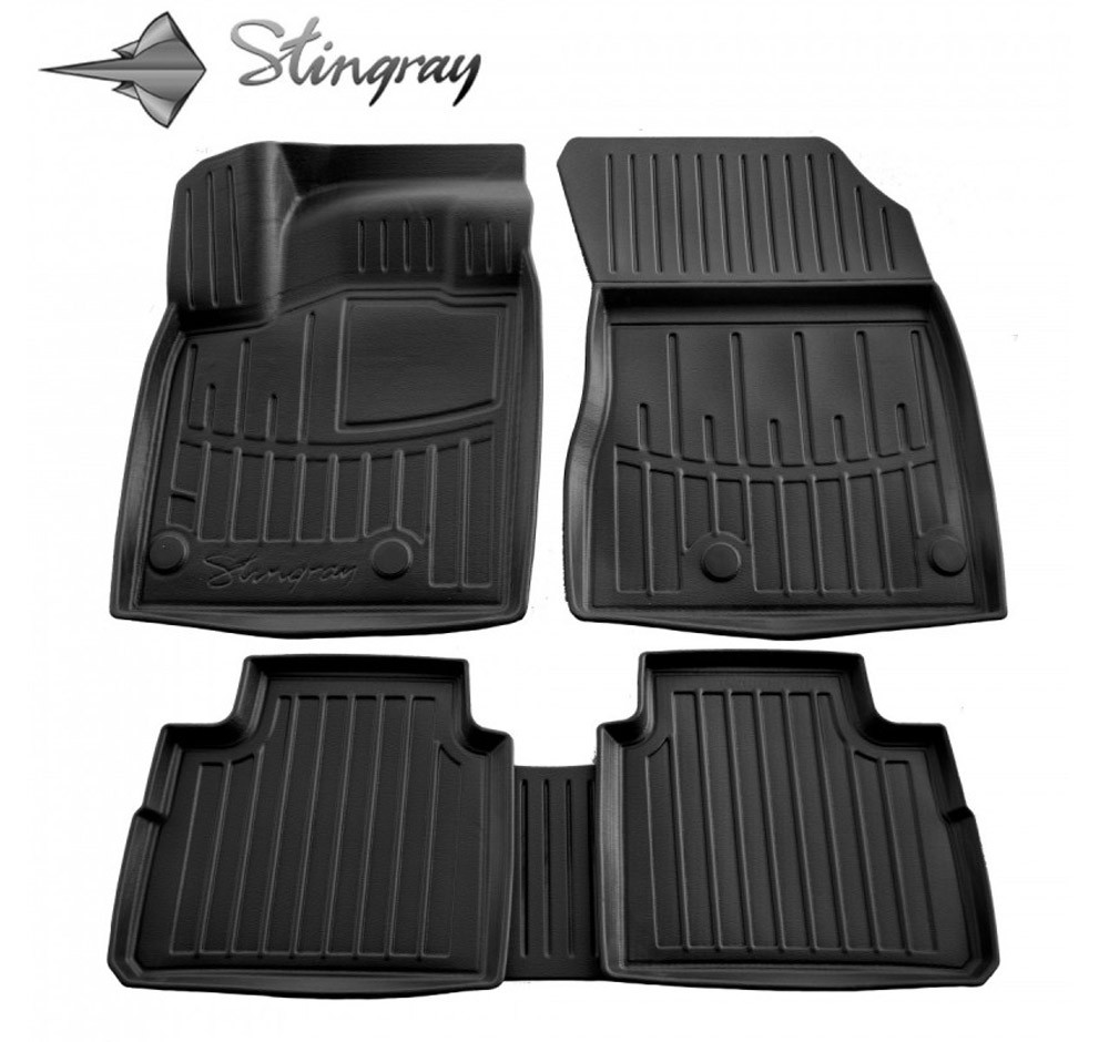  Kilimėliai 3D NISSAN Rogue T33 2021-, 5 pc. (gasoline vers.) black /5014135 Automobiliniai kilimėliai