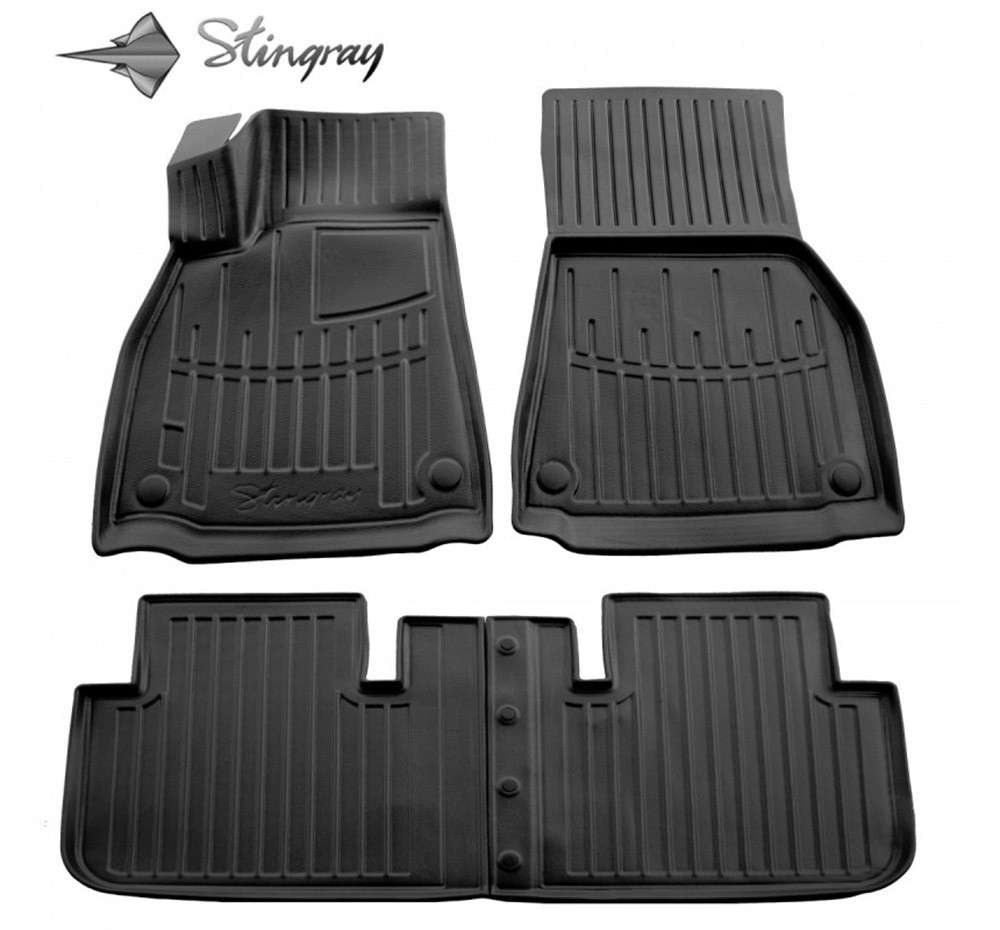  Kilimėliai 3D TESLA Model S Plaid 2021-, 4 pc. black /5050094 Automobiliniai kilimėliai