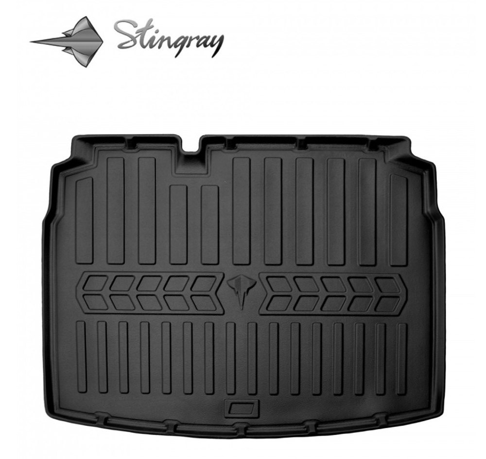  Guminis bagažinės kilimėlis VOLKSWAGEN Golf VI 2008-2012 (hatchback, lower boot) black /6024411 Automobiliniai kilimėliai