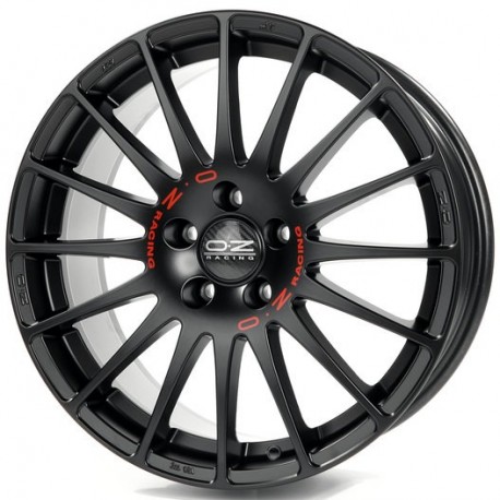 OZ Racing SUPERTURISMO GT MATT BLACK RED LETTERING Ratlankiai