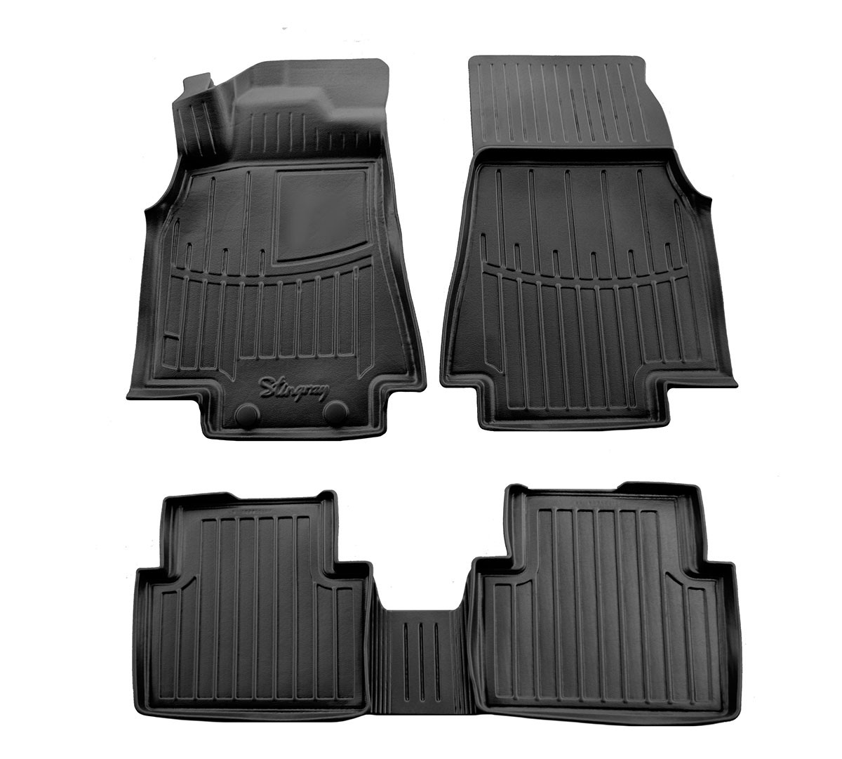  Kilimėliai 3D MERCEDES BENZ W245 B (2005-2011), 5 vnt. juodi /5012285 Automobiliniai kilimėliai