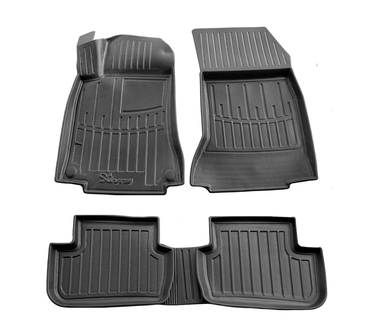  Kilimėliai 3D MERCEDES BENZ W246 B (2011-2018), 5 vnt. juodi /5012295 Automobiliniai kilimėliai
