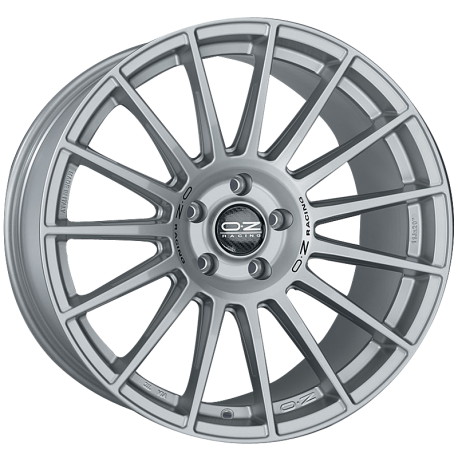 OZ Racing SUPERTURISMO DAKAR MATT RACE SILVER BLACK LETTERING Ratlankiai