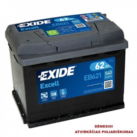 EXIDE EXIDE 62AH 540A Akumuliatoriai