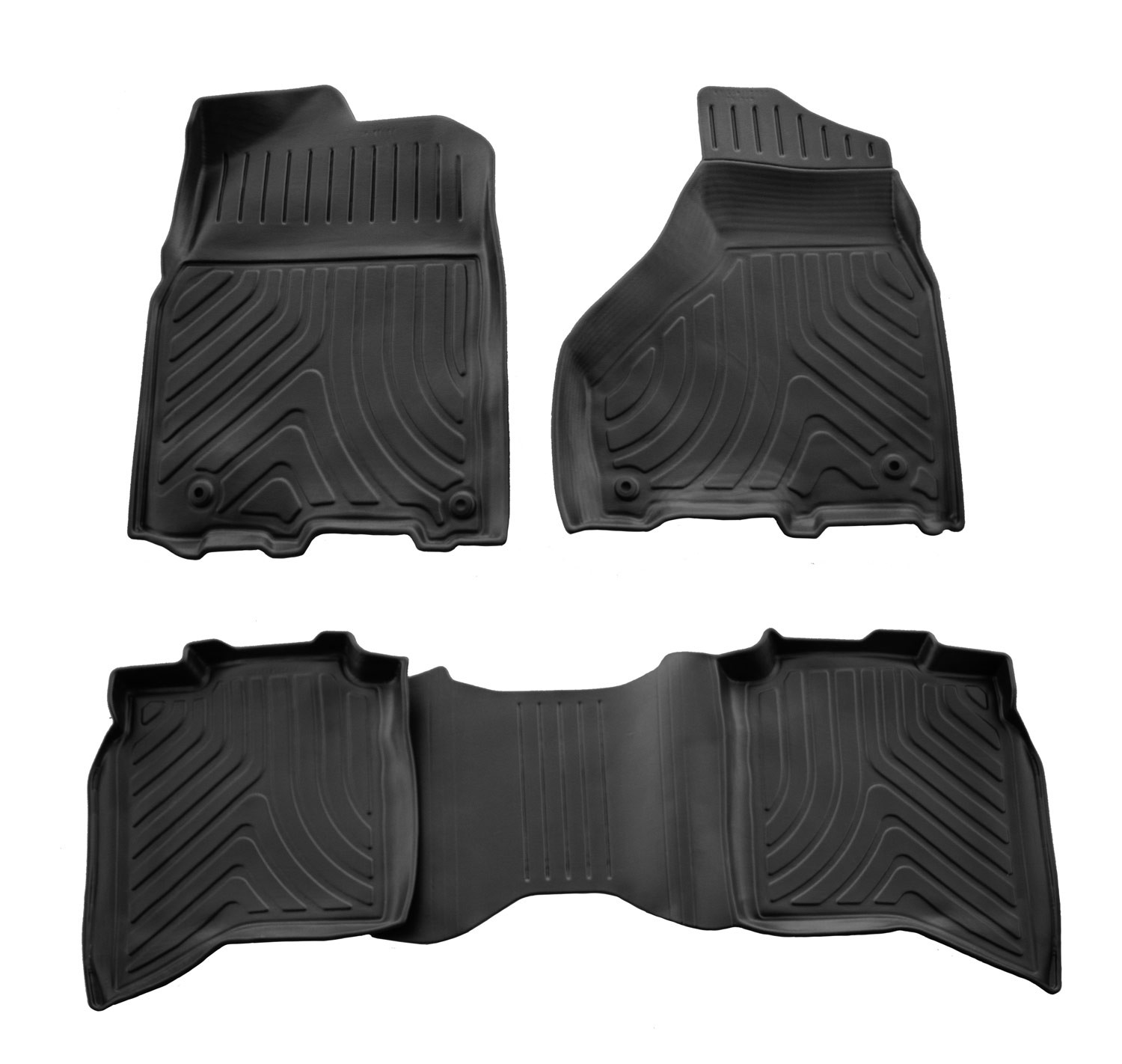  Kilimėliai 3D DODGE RAM 1500 Crew cab 2009-2018, 4 vnt. juodi /5053014 Automobiliniai kilimėliai