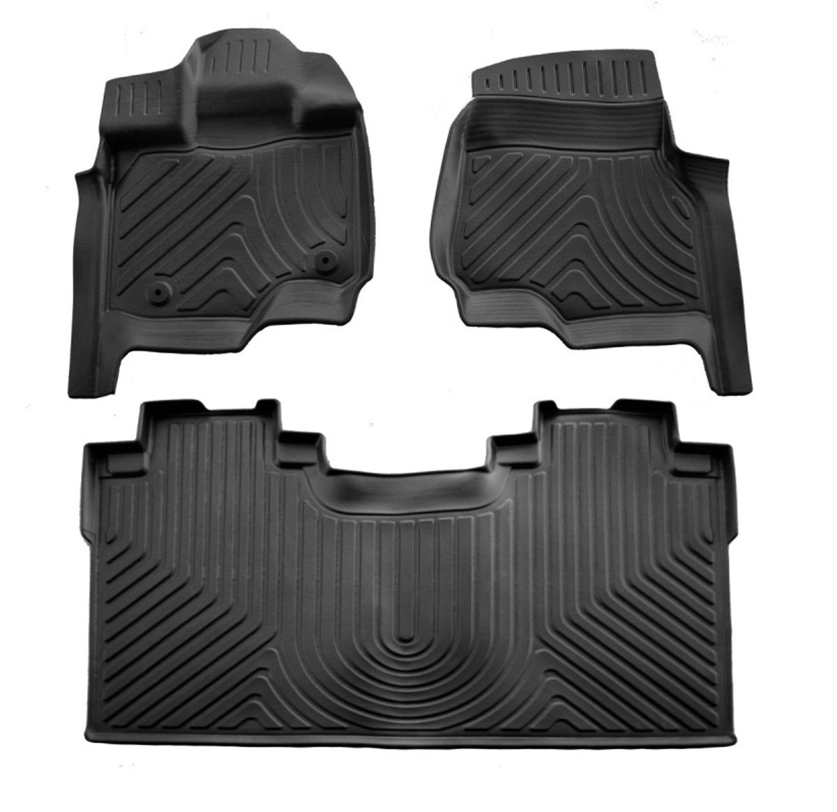  Kilimėliai 3D FORD F-150 Crew cab 2014-2021, 3 vnt. juodi /5007323 Automobiliniai kilimėliai