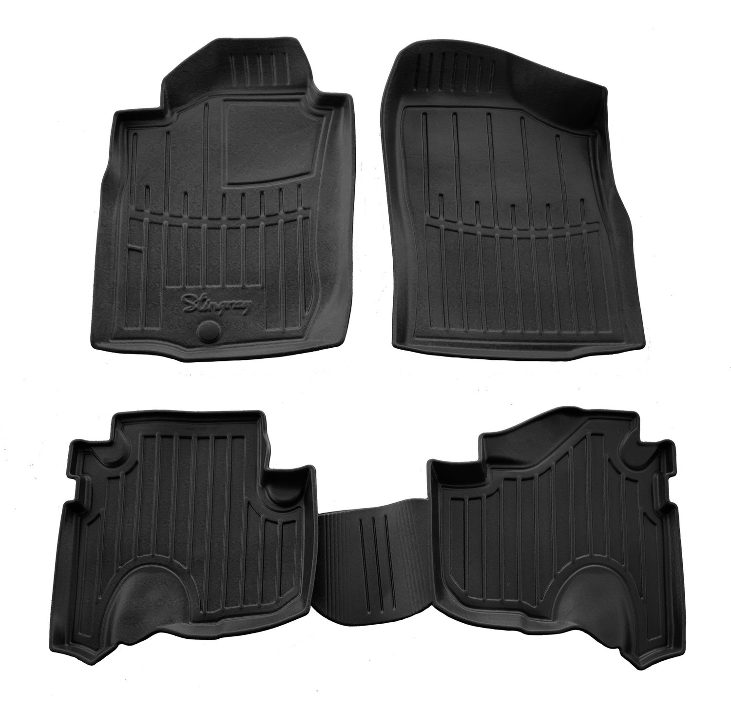  Kilimėliai 3D TOYOTA Land Cruiser Prado J90 3 durys 1996-2002, 4 vnt. juodi /5022514 Automobiliniai kilimėliai