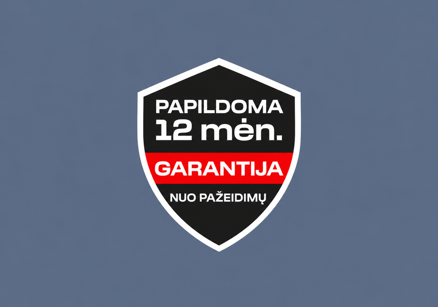 Papildoma 12 mėn. garantija nuo pažeidimo*